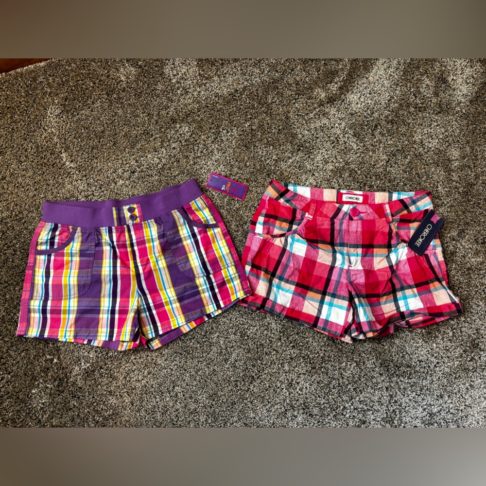 Cherokee and So Jenni Girls Plaid Shorts NWT
